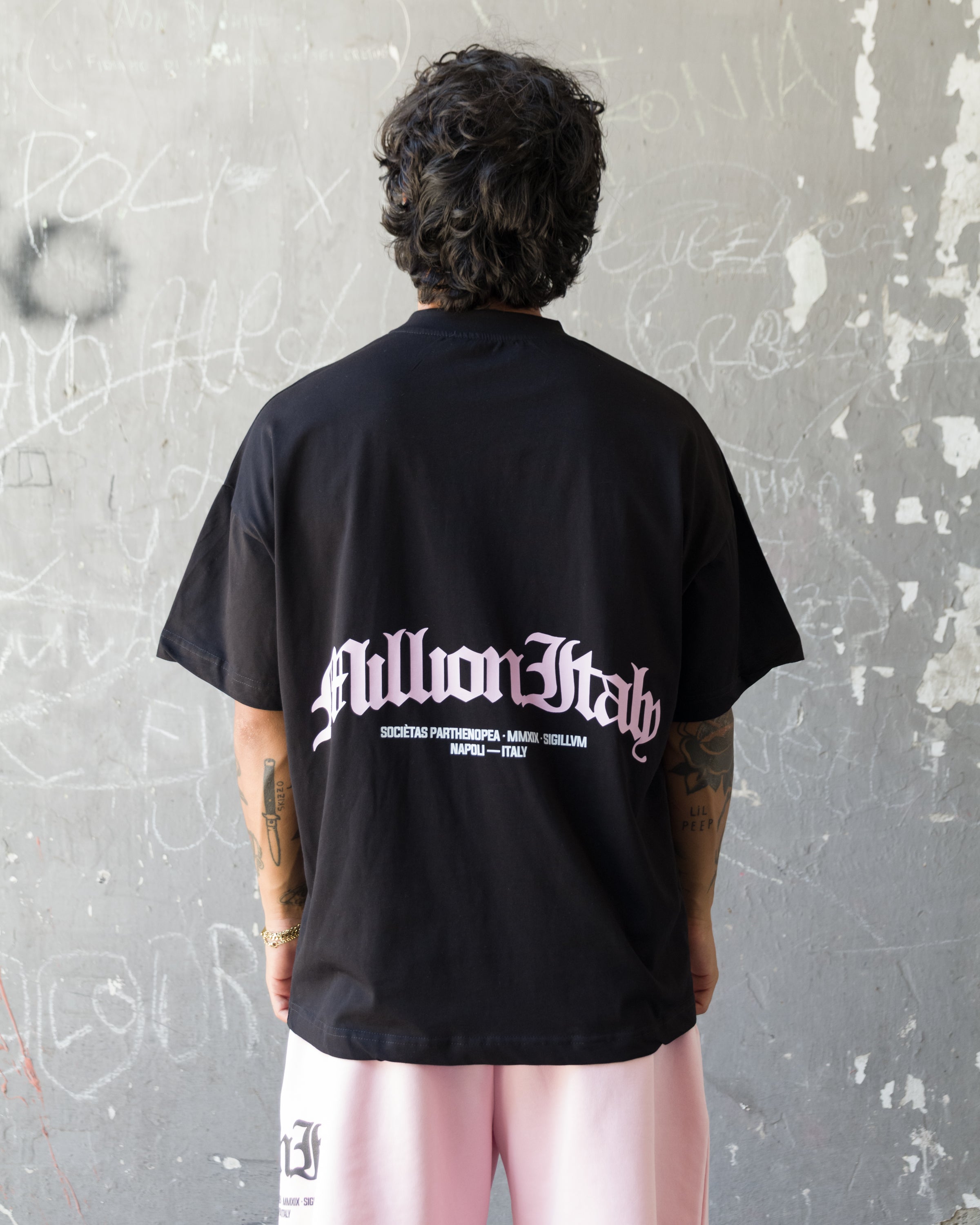 Black Arch Logo Pink T-Shirt