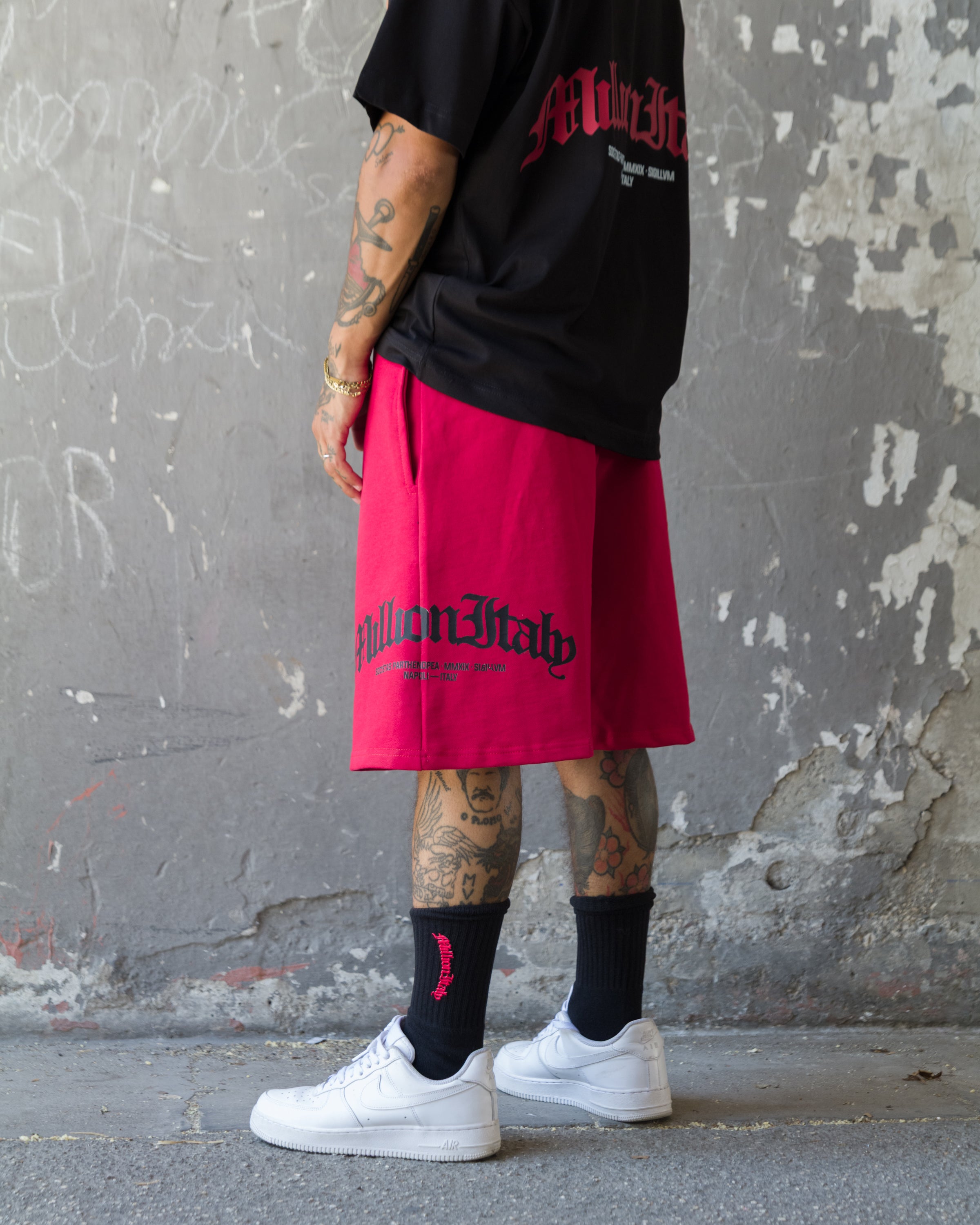 Red Arch Logo Shorts