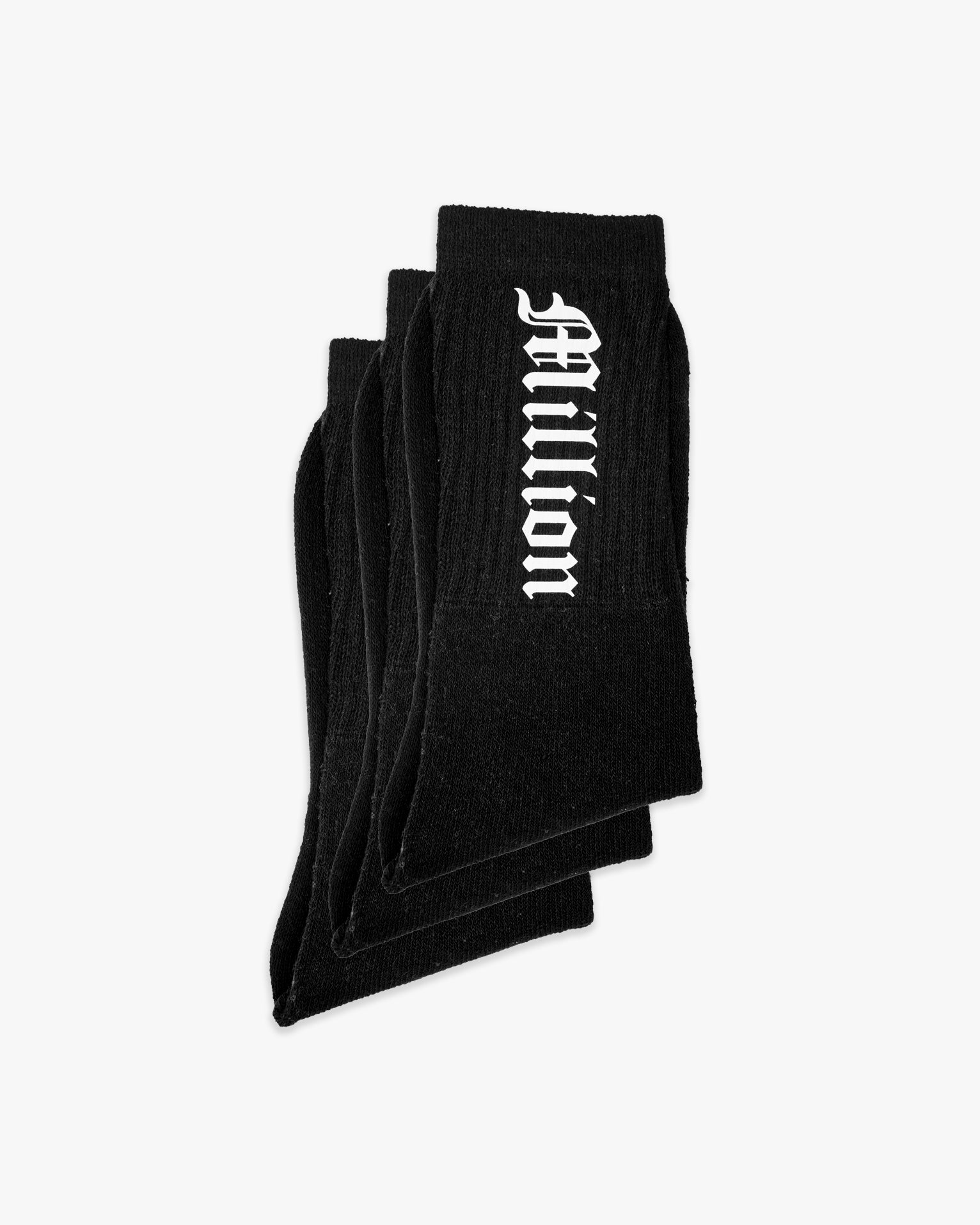 x3 Pack Calzini Neri Logo Vertical