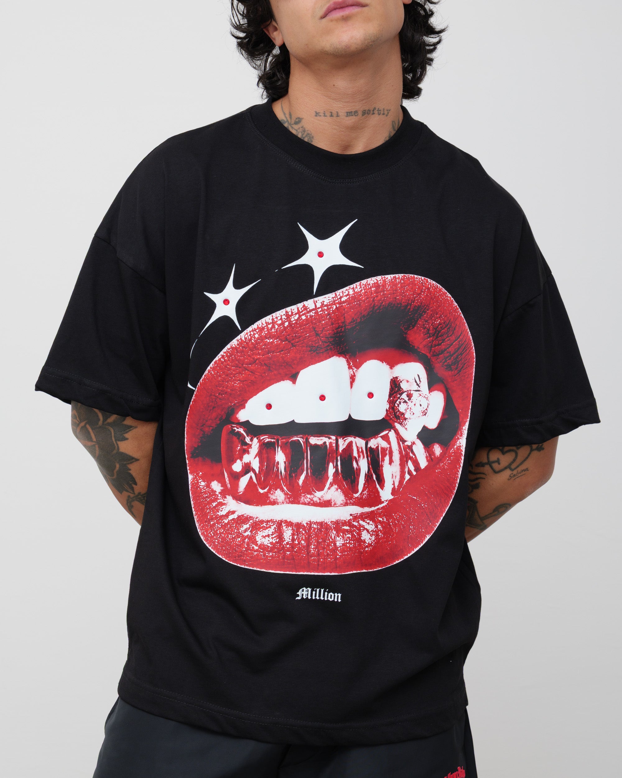 T-Shirt Lips Nera