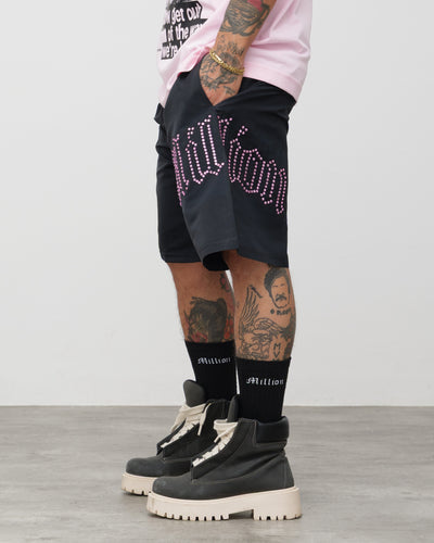 Shorts Tech Nero - Diamond Rosa