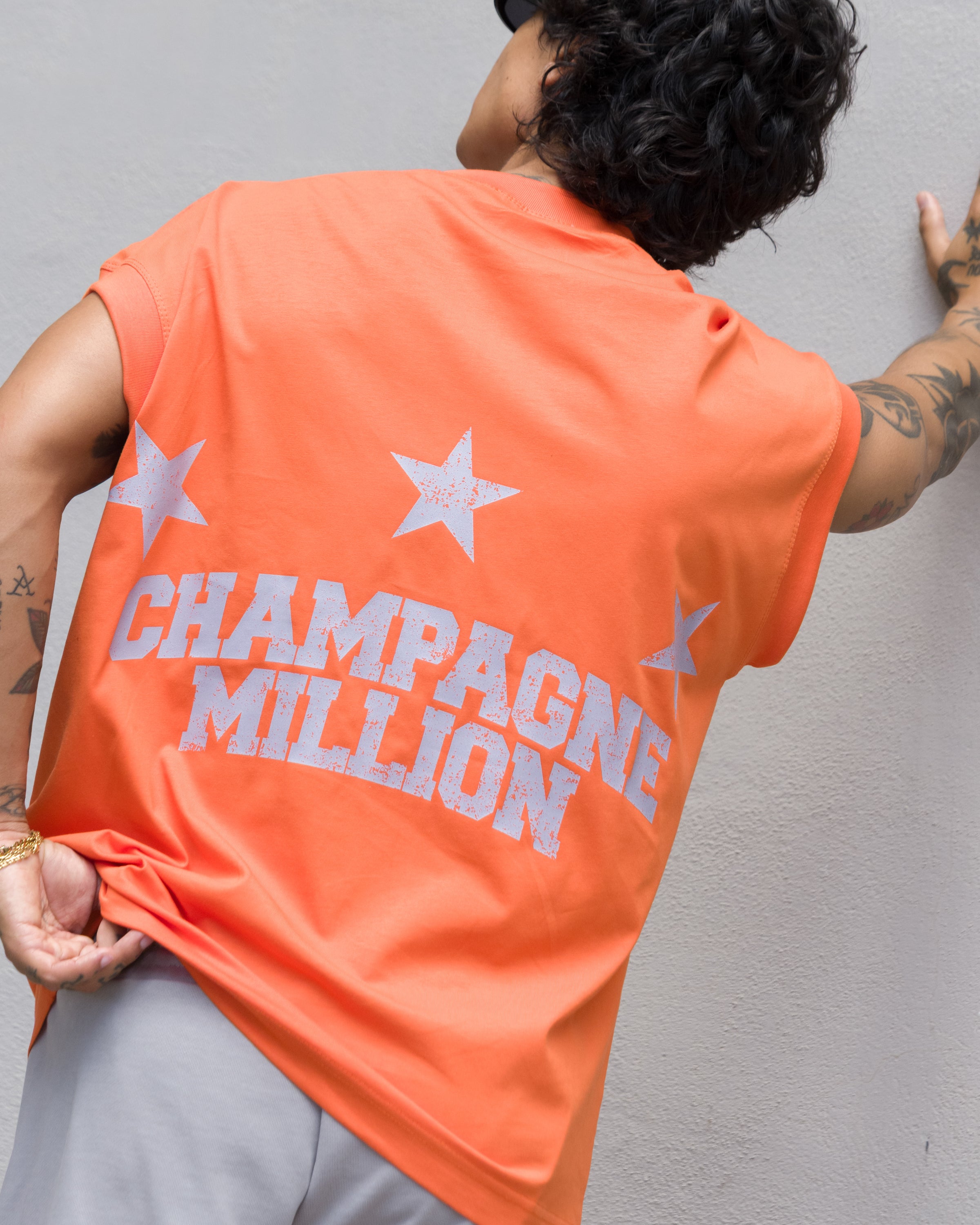 T-Shirt Champagne Million - Arancio