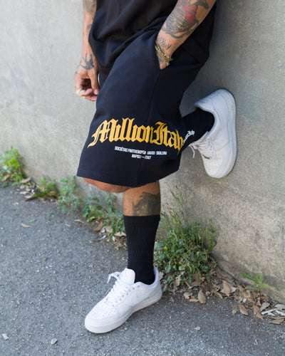 Black Arch Logo Shorts