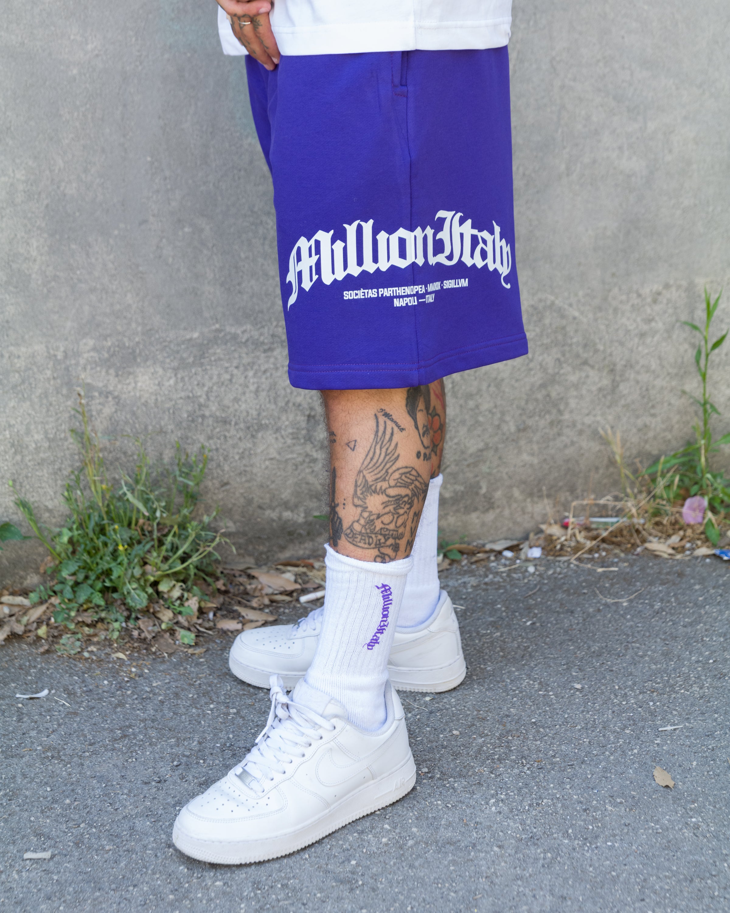 Purple Arch Logo Shorts