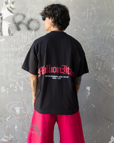 Black Arch Logo Red T-Shirt